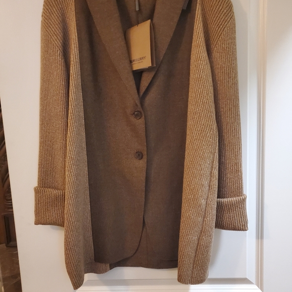 Burberry Blazer Panel Rib-Knit Cardigan - Picture 8 of 16